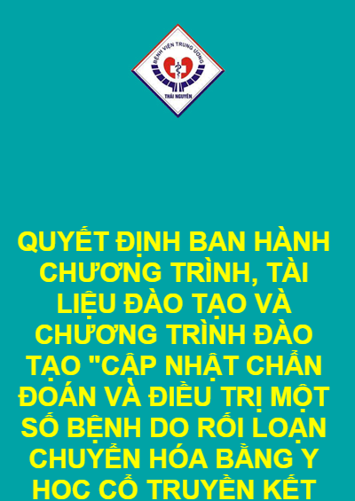 QUYẾT ĐỊNH BAN HÀNH CHƯƠNG TRÌNH, TÀI LIỆU ĐÀO TẠO VÀ CHƯƠNG TRÌNH ĐÀO TẠO 