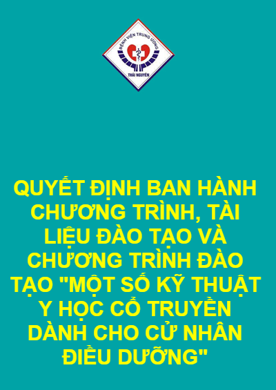 QUYẾT ĐỊNH BAN HÀNH CHƯƠNG TRÌNH, TÀI LIỆU ĐÀO TẠO VÀ CHƯƠNG TRÌNH ĐÀO TẠO 