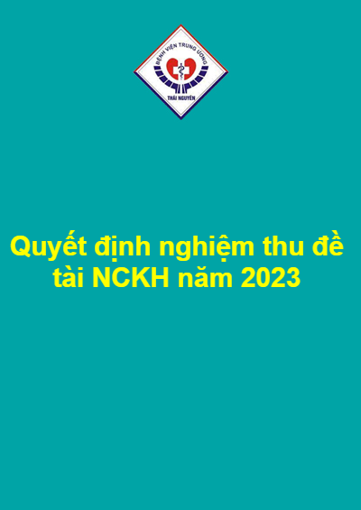 Quyết định nghiệm thu đề tài NCKH năm 2023